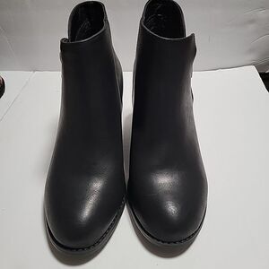 Luoika Women's Extra Wide Ankle Boots Mid Heel Side Zipper Booties Size 10.5